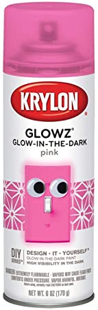 Krylon K03155007 Glowz Spray Paint, Glow-In-The-Dark Pink, 6 Ounce