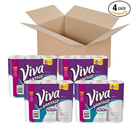 VIVA Vantage Choose-A-Sheet* Paper Towels, White, Regular Roll, 24 Rolls