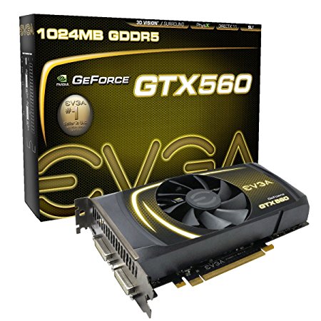 EVGA GeForce GTX 560 1024 MB GDDR5 PCI Express 2.0 2DVI/Mini-HDMI SLI Ready Graphics Card, 01G-P3-1460-KR