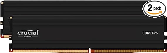 Crucial Pro RAM 32GB Kit (2x16GB) DDR5 5600MT/s (or 5200MT/s or 4800MT/s) Desktop Memory CP2K16G56C46U5