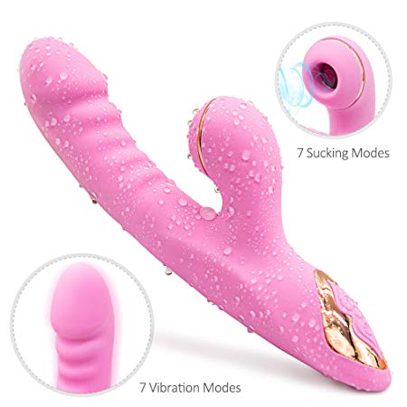 Powerful Clitorial stimulating with 7 Suction Modes  7 Thrusting stimulating Toy for Female,can USB Rechargeable Waterproof G Spots masseger with Heating for Women Suction Secret Packing