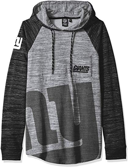 Icer Brands NFL Men's Fleece Hoodie Pullover Sweatshirt Space Dye, Gray