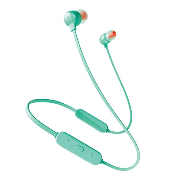 JBL Tune 115BT by Harman in-Ear Wireless Headphones with Deep Bass, 8-Hour Battery Life and Quick Charging (Teal)