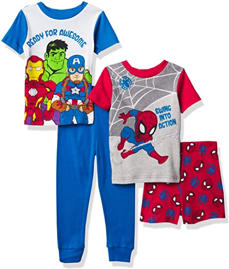 Marvel Boys' Spiderman Snug Fit Cotton Pajamas