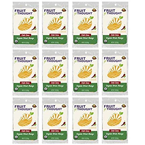 Fruit for Thought Organic Dried Chili-Lime Fruits (Organic Dried Chili-Lime Mango, 1 Ounce (Pack of 12))