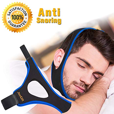 Anti Snoring Chin Strap, Snoring Solution and Anti Snoring Devices, Snoring Chin Strap for Sleep, Adjustable Snore Chin Strap for Sleeping, Stop Snoring Devices Sleep Aids for Men Women Kids (Blue)