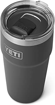 YETI Rambler 16 oz Stackable Pint, Vacuum Insulated, Stainless Steel with MagSlider Lid, Charcoal