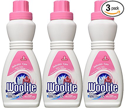 Woolite Delicates Hypoallergenic Liquid Laundry Detergent, 16 fl oz Bottle, Hand & Machine Wash (Pack of 3)