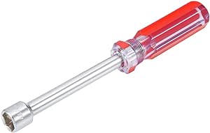 uxcell Non-Magnetic 12mm Nut Driver Red Coded Handle with 3.7 Inch Shaft