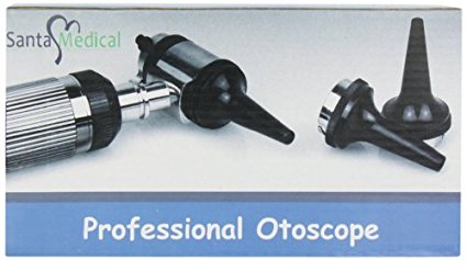 SantaMedical Professional Otoscope With Hard Plastic Case