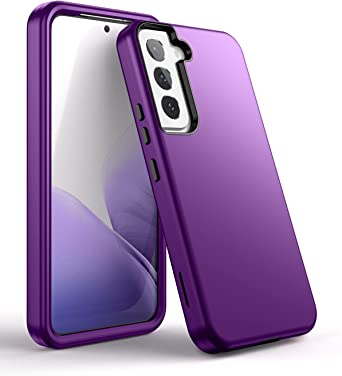 for Samsung Galaxy S22 5G Case, WeLoveCase Cover 3 in 1 Full Body Heavy Duty Protection Hybrid Shockproof TPU Bumper Three Layer Protective Case for Samsung Galaxy S22 6.06 inch Purple