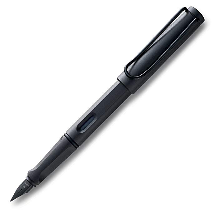 LAMY Safari Fountain Pen, Charcoal Broad Nib (L17B)