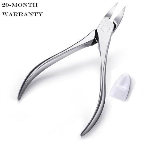 Ninth Toenail Clippers/Nail Nipper for Thick and Ingrown Toenails - Surgical Grade Stainless Steel Nail Clippers for Hangnails - Premium Quality Brushed Stainless Steel, 5"