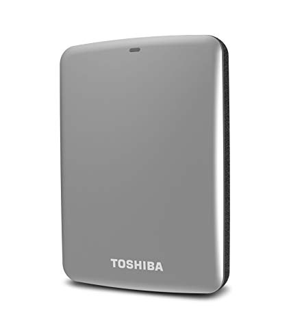 (Old Model) Toshiba Canvio Connect 1TB Portable Hard Drive, Silver (HDTC710XS3A1)