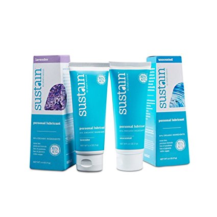 Sustain Personal Lubricant, 2 Count (One Lavender, One Unscented)