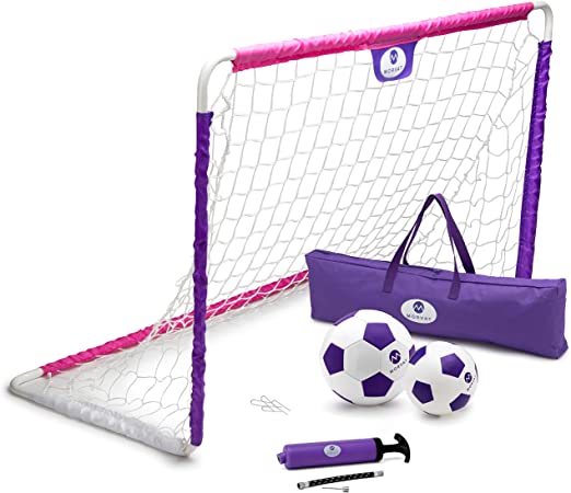 Morvat Premium Portable Soccer Goal Set | Endless Hours of Fun and Playing Time | Indoor and Outdoor | Extra Strong, Durable Quality