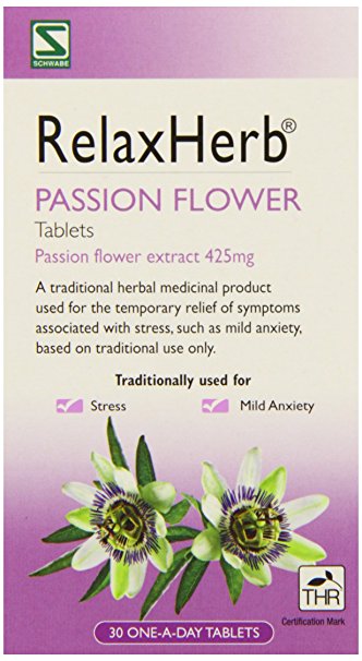 Schwabe Pharma RelaxHerb Passion Flower Extract 425g- Pack of 30 Tablets