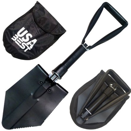 NATO Emergency Military Grade Shovel use it as a garden or snow foldable spade - 365 Day Guarantee Black