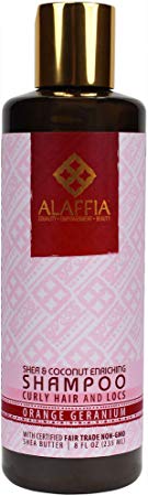 Alaffia - Coconut and Shea Hydrating Shampoo, Moisturizing Support for Smooth, Shiny Healthy Looking Hair with Shea Butter, Coconut Oil, and Lemongrass, Fair Trade, Lavender Coconut 8 Ounces