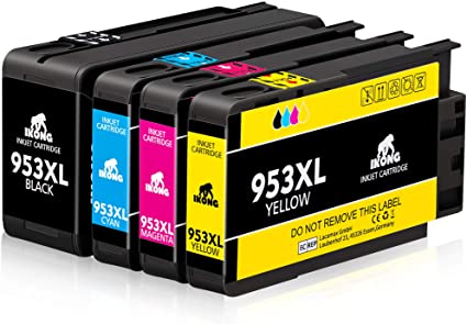 IKONG 953XL Cartridges Replacement for HP 953 XL 953XL Ink Cartridges Compatible with HP Officejet Pro 8710 8715 8720 7720 7740 8718 8725 8210 7730 8218 8728 8730 8740 Printer (4 Pack)