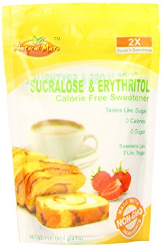 Natural Mate Sweetener, Sucralose and Erythritol, 1 Pound
