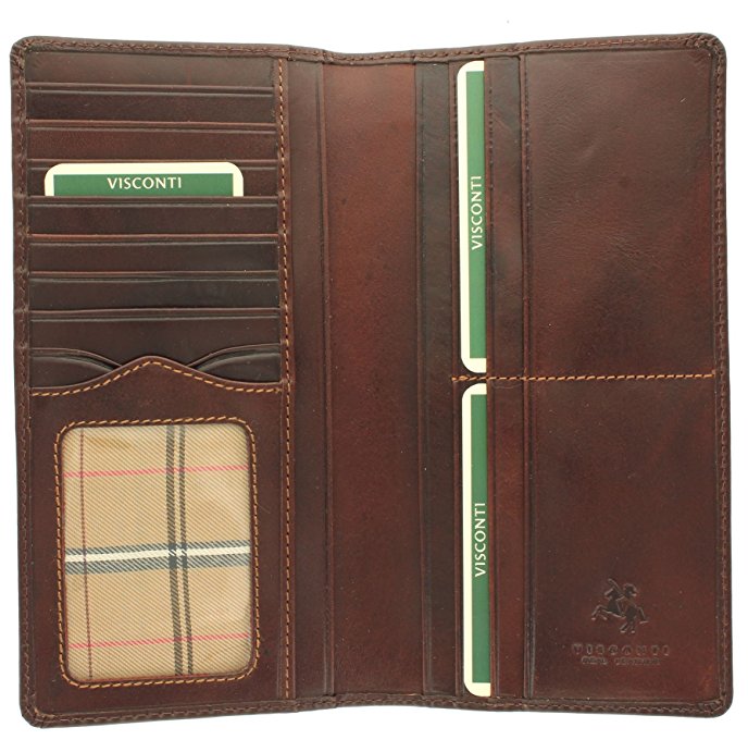 Visconti Monza Collection Vegetable Tanned Gents Leather TURIN Jacket Wallet MZ6 Brown