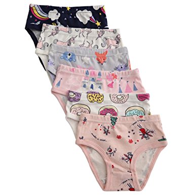 Benetia Girls Underwear Soft Cotton 6-Pack