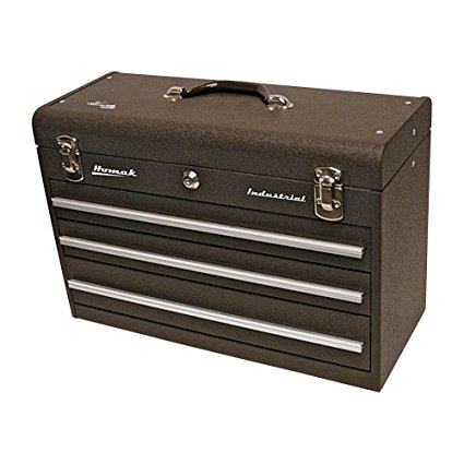 Homak BW00203200 Industrial 20Inch 3Drawer Friction Toolbox, Brown Wrinkle Powder Coat