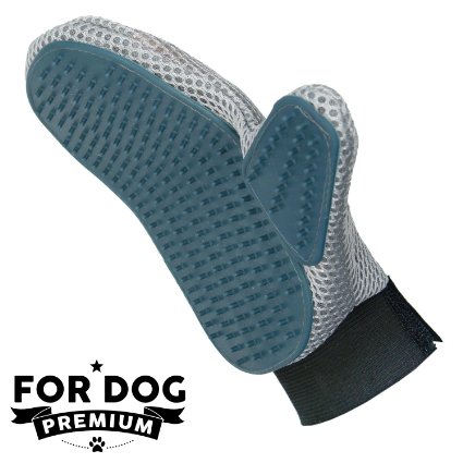 Pet Cat & Dog Grooming Glove Furniture Hair & Fur Remover by For Dog Premium - For Short & Long Hair Deshedding Hair Removal & Massage - The Perfect Solution to Excess Hair