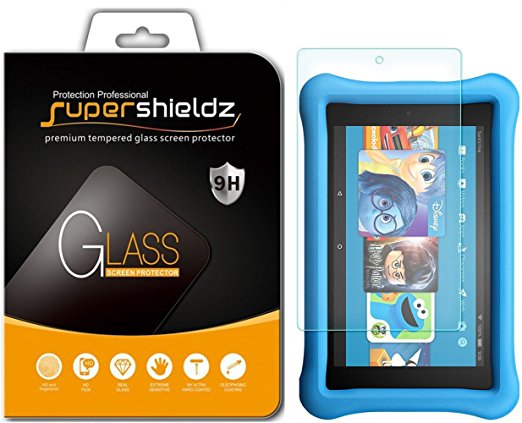 [2-Pack] Supershieldz for All-New Fire HD 8 Kids Edition Tablet 8" Tempered Glass Screen Protector, Anti-Scratch, Anti-Fingerprint, Bubble Free, Lifetime Replacement Warranty