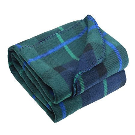 Dor Extreme Great Quality 8 Colors Bed Throw Blankets, Twin, Blue Checkered