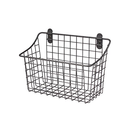 Spectrum Diversified Vintage Cabinet & Wall Mount Basket, Industrial Gray