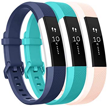 Vancle Replacement Bands Compatible with Fitbit Alta HR and Fitbit Alta (3 Pack), Newest Sport Replacement Wristbands with Secure Metal Buckle for Fitbit Alta HR/Fitbit Alta