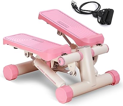 FLYBIRD Stepper for Exercise, Stair Stepper with Resistance Bands, Portable Mini Stepper with 330LB Loading Capacity, Adjustable Stride Height for Low-Impact Cardio Suitable for Full Body Workout