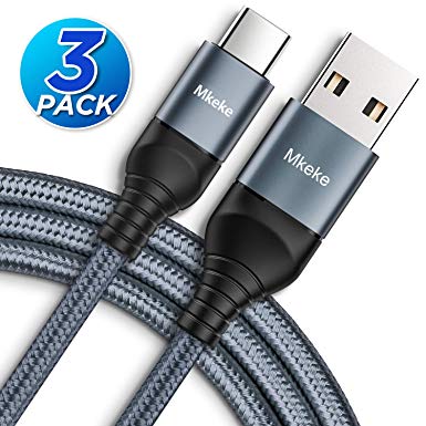 USB C to USB A Cable, Mkeke USB Type C Cable Fast Charging, [3 Pack] USB C Charger Cable Compatible with Samsung Galaxy S10 S9 S8 and Other USB-C Devices