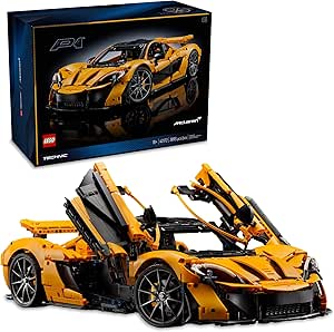 LEGO Technic McLaren P1 Hypercar Building Set, F1 Gift for Adults, Formula 1 Race Car Collectible Model with V8 Piston Engine and 7-Speed Gearbox, 42172