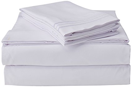 Elegant Comfort 1500 Thread Count Wrinkle Resistant Egyptian Quality Ultra Soft Luxurious 4-Piece Bed Sheet Set, California King, White