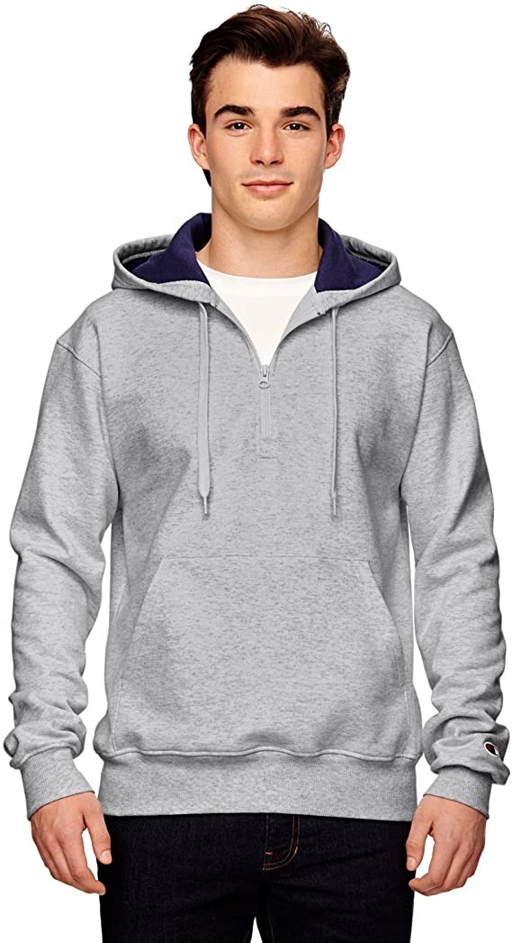 Champion Men's Heavy Weight Quarter-Zip Fleece Hoodie