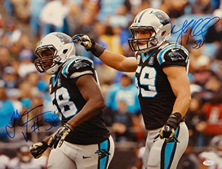 Luke Kuechly and Thomas Davis Autographed Carolina Panthers 16x20 Photo- JSA W Auth