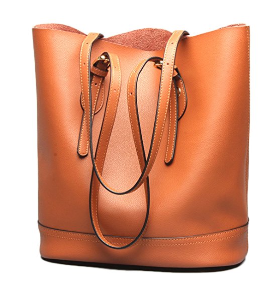 Molodo Women Genuine Leather Big Shoulder Bag Handbag Tote