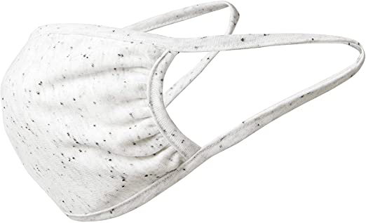 Tart Collections Fabric Face Mask, Comfortable Non-Elastic Ear Loops, Washable and Reusable, Unisex, Made in USA, Heather Grey Nep