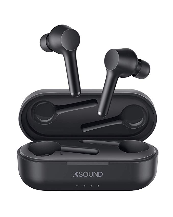 Wireless Earbuds, KSOUND Bluetooth 5.0 Headphones with Charging Case, Deep Bass True Wireless Earbuds, Touch Control Bluetooth Earbuds Single/Twin Mode with Built-in Mic, 30H Playtime (K01)