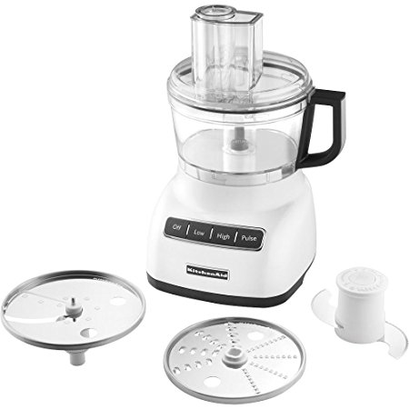 KitchenAid KFP0711WH 7 Cup Food Processor, White