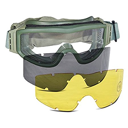 Lancer Tactical Airsoft Safety Eye Protection Interchangeable Lens Goggles