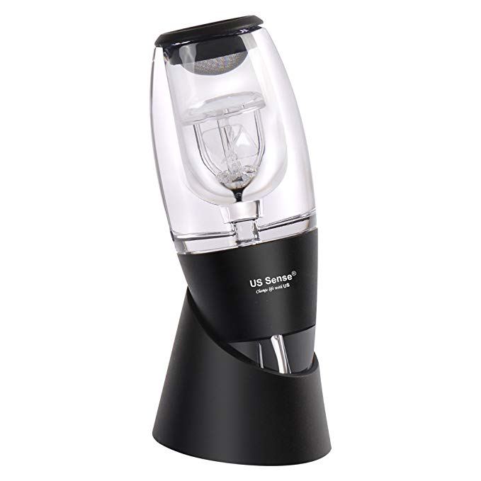 Wine Aerator Decanter Premium Red Wine Accessories Multi Stage Best Aerating Gift for Wine Lovers Enhance Wine Flavor of all Ages by US Sense