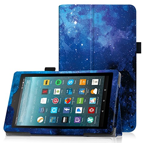 Famavala Folio Case Cover For Fire 7 7-Inch Tablet [5th Generation 2015 / 7th Generation 2017] (BlueSky)