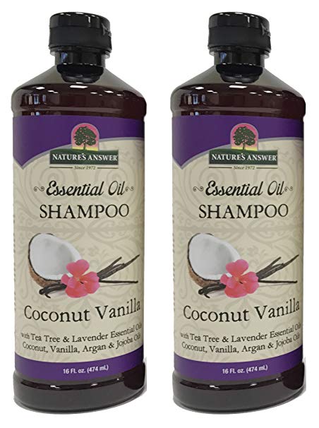 Nature's Answer Essential Oil Shampoo, Coconut Vanilla, 2 Count