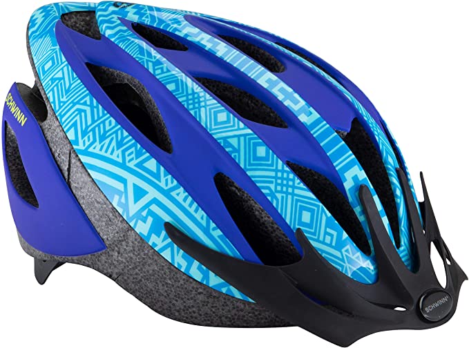 Schwinn Thrasher Bike Helmet, Lightweight Microshell Design, Adult, Blue/Light Blue