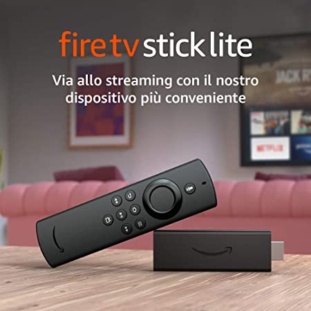 Fire TV Stick Lite, Ricondizionato Certificato | Con telecomando vocale Alexa Lite (senza comandi per la TV), modello 2020