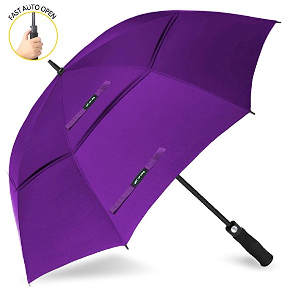 ZOMAKE Automatic Open Golf Umbrella 62/68 Inch - Large Rain Umbrella Oversize Windproof Umbrella Double Canopy for Men